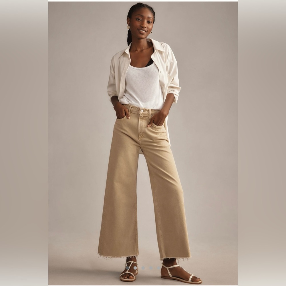 Citizens of Humanity - Lyra Wide Leg Crop Jeans - Size 27 - Color Porcini